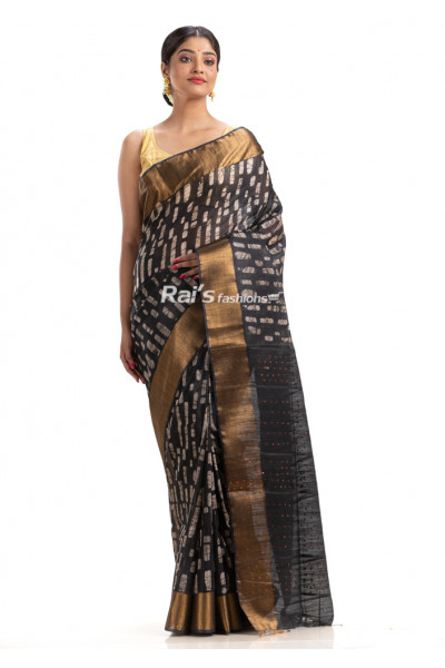 All Over Batik Printed Soft Silk Saree With Sequence Work Pallu (KR1770)
