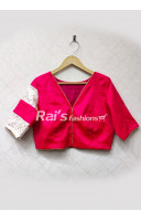 Silk Material Patch Work Designer Blouse (RAI1819)
