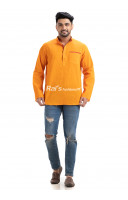 Orange Self Weaving Men Short Kurta (NS44)