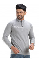 Regular Fit Solid Henley Neck Full Sleeve Cotton T-shirt (NS54)