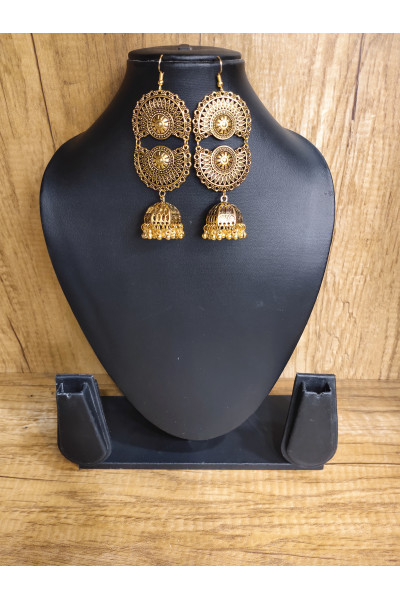 Golden Bali And Jhumka Combine Earrings (KR511)