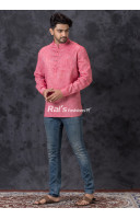 Red Short Kurta For Men (KR1270)