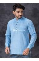 Sky Blue Short Kurta For Men (KR1273)