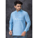 Sky Blue Short Kurta For Men (KR1273)