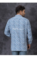 All Over Printed Cotton Silk Short Kurta (KR1297)