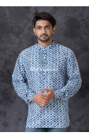 All Over Printed Cotton Silk Short Kurta (KR1297)