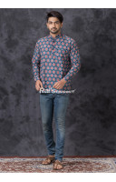 All Over Printed Silk Short Kurta (KR1300)