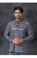 All Over Printed Silk Short Kurta (KR1300)