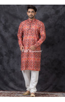 Azrak Printed Multicolor Punjabi Set (KR1301) Azrak Printed Multicolor Punjabi Set (KR1301)