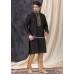 Black Silk Men Punjabi Set (KR1370)